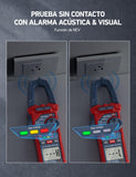▶ Multimetro de Gancho, Pinza Amperimétrica, Multímetro Digital Automático, Medidor de Corriente Voltaje AC/DC, Corriente alterna，Resistencia, Continua, Diodos Pinza， Indicador de seguridad