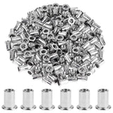 🔩 Powlankou 150 Pieces 1/4"-20 Stainless Steel Rivet Nuts Flat Head Threaded Insert Nutsert