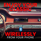 ▶ Reproductor multimedia sin mecanismo DIN único (sin CD ni DVD), receptor, Bluetooth BOSS Audio 616UAB