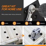 🔩 Rustark - 100 tuercas de remache M8 de acero al carbono, chapado en zinc, color negro, tuercas de remache moleteadas de cabeza plana