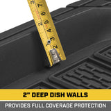 ▶ CATERPILLAR Tapetes Alfombrillas de Goma para el Piso de camión, para Coche, camión, SUV, Furgoneta, Todo Tipo de Clima, protección Total, revestimientos duraderos, Resistentes sin Olor