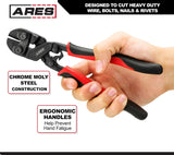 ▶ Mini cortador de pernos de 8 pulgadas, construcción de acero chapado en cromo Moly y bordes de corte endurecidos por inducción, diseñado para corte de alambre resistente, pernos, clavos y