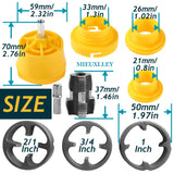 ▶ Roscado de tubo de PVC compatible con taladro eléctrico con varios tamaños de troquel, kit de enhebrador de tubo de PVC, juego de enhebrador de PVC (interno + externo)