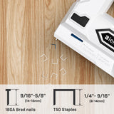 ▶ Pistola de grapas eléctrica, grapadora eléctrica de iones de litio 2 en 1, kit de clavadora inalámbrica de 4 V con grapas clavos, cargador USB, herramienta para tapicería, reparación de Bielmeier