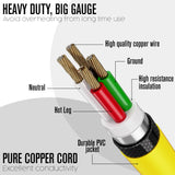 ▶ Cable Del Generador, Cable De Extensión Eléctrica, 4 Clavijas, 30 Amp, 125-250v, Soltero, Amarillo, 3.04 Metros, Calibre 10, Tarea Pesada, L14-30, Transferir, Cable De Alimentación Eléctrica, Con Interruptor De Bloqueo
