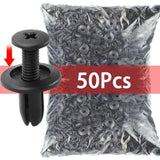 🔩 50 Piezas Clip Remaches De Tornillo Para Carro Auto Coche tornillos de protección de parachoques de defensa de 8 mm compatible con Audi, Toyota, Focus, Kia, Nissan, Yamaha