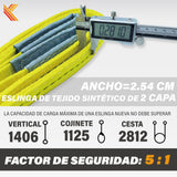 ▶ Correas de Elevación 1 Paquete Correa de Cincha para Trabajo Pesado Aparejo, Mudanza, Remolque, Izado Kodiak Straps
