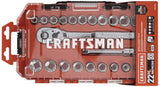 ▶ CRAFTSMAN Juego de enchufes, universal, unidad de 1/2", 19 piezas (CMMT12015)
