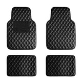▶ Tapetes de Cuero sintético para Coche, Resistentes, Estampado de Diamante, Patrón Diamante