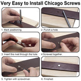 ▶  110 Juegos De Tornillos De Chicago, Remaches De Cuero, Remaches De Tornillo Surtidos M5, Tornillos De Encuadernación De Chicago Para Decorar Y Reparar, Artesanía De Cuero, Cinturón, Bolso, Zap