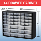 ▶ Dawer Hardware & Craft Plastic Cabinet, Red & Black