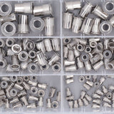 180 Uds. Kit de Tuercas de Remache M3 M4 M5 M6 M8 M10 304 Inserto de Tuerca de Remache Roscado de Acero Inoxidable Tuercas de Inserción de Cabeza Plana para Automóviles