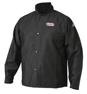▶ Lincoln Electric K2985 - Chamarra de algodón para soldar (resistente al fuego, transpirable, varios tamaños, talla M - 3EG), color negro, Negro, Mediano