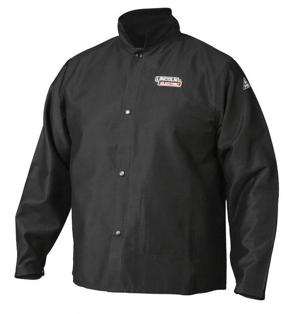 ▶ Lincoln Electric K2985 - Chamarra de algodón para soldar (resistente al fuego, transpirable, varios tamaños, talla M - 3EG), color negro, Negro, Mediano
