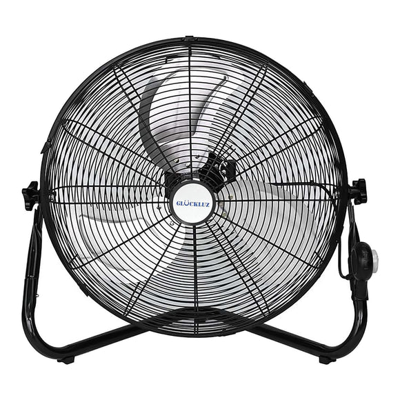 Ventilador De Piso,4 Velocidades,20 Pulgadas Ventilador de acero,Abanico Uso Rudo,Ventilador Industrial Metálico Con Aspas de Aluminio Metálico,Circulador de Aire con 360° Oscilació