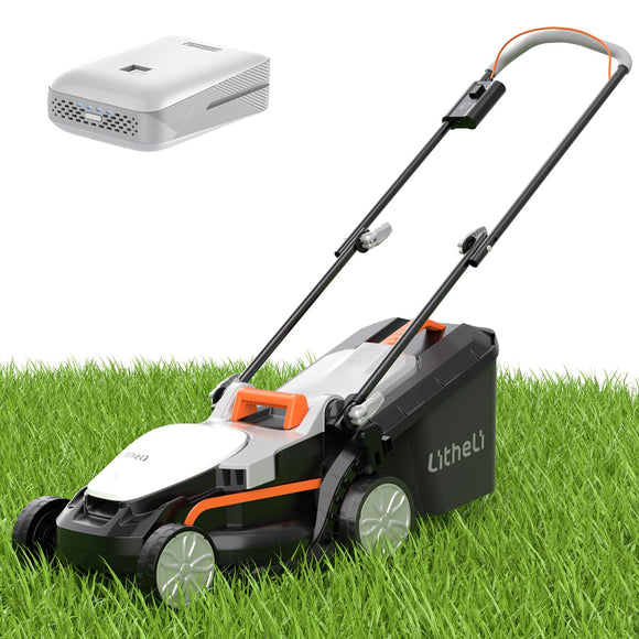 Cortadora de césped inalámbrico de 13 Pulgadas, U20 Handy+ 20 V cortacésped eléctrico para jardín, Patio y Granja, Ajuste de 5 Alturas, Peso Ligero, batería portátil de 4.0 Ah incluida