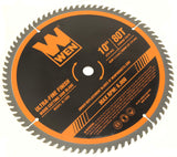 WEN BL1080 - Hoja de sierra profesional para carpintería de 10 pulgadas y 80 dientes con punta de carburo de acabado ultrafino para sierras ingletadoras y sierras de mesa