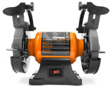 WEN BG4260 Amoladora de banco de una sola velocidad de 2.1 amperios, 6 pulgadas, naranja, negro