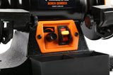 WEN BG625V - Molinillo de banco de velocidad variable de 2,5 amperios, 6 pulgadas, con luz de trabajo flexible, color negro