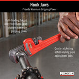 ▶ Llave Stillson HD 12" de Servicio Pesado para Tuberías, Herramienta Multiusos, Tuberías, Plomería Profesional