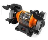 WEN BG4260 Amoladora de banco de una sola velocidad de 2.1 amperios, 6 pulgadas, naranja, negro