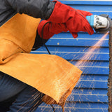 ▶  Delantal de soldadura de piel, babero resistente a las llama y las chispas, bata de seguridad, equipo de protección para herreros, soldadores y carpinteros, 23 x 35 pulgadas Benozit -