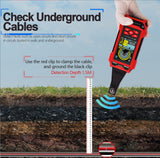 ▶ Buscador de tuberías y cables subterráneos 2 en 1, detector de tubos de metal de circuito, rastreador de cables, herramienta para detectar cables subterráneos, cables, vías de agua y gas