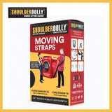 ▶ Correas de elevación ShoulderDolly, LD1000, negras, soportan hasta 360 kg, 2 arneses universales + 1 correa central