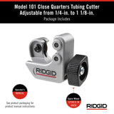 Cortador de tubos de 1/4 pulgadas a 1-1/8 pulgadas, plateado Ridgid - CC247 RIDGID 40617 Modelo 101