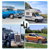 🔩 Kit de tornillos para placa de matrícula antirrobo negro, tornillos a prueba de manipulaciones, pernos para matrícula de coche, accesorios de montaje de placa de acero inoxidable 304, tornillos de 1/4 pulgadas con tapas de rosca cromadas