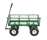 Carro de jardín de acero GOR400-COM con lados extraíbles, 400 libras. Capacidad, color verde Gorilla Carts -