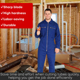 ▶ Cortador de tubos y tubos para corte de diámetro exterior PEX, PVC y PPR mangueras de plástico y tuberías de plomería de hasta 1-5/8 pulgadas, cortador de tuberías-42 mm, 1-5/8 pulgadas.