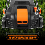 WEN DT1516 Dethatcher y escarificador eléctrico 2 en 1 de 16 Pulgadas, 15 amperios con Bolsa de colección, Color Negro