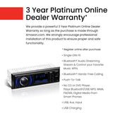 ▶ Reproductor multimedia sin mecanismo DIN único (sin CD ni DVD), receptor, Bluetooth BOSS Audio 616UAB