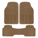 ▶ Tapetes Alfombrillas de Piso para Coches, Camiones, SUV, 3 Piezas para Todo Tipo de Clima con diseño de Ajuste Universal, Alfombrillas duraderas con Bordes de Captura, Alfombrillas de Goma