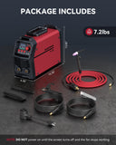 ▶ ARCCAPTAIN Soldador TIG de 200 A con antorcha, [visualización LED grande] Máquina de soldadura de 110 V/220 V con control sinérgico, inversor IGBT, máquina de soldadura portátil MMA con arranque en