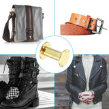 🔩 PATIKIL 50 Juegos Chicago Tornillos de Unión Phillips M5X12mm Remaches de Cuero Sujetadores de Latón Conectores de Acero para Cuero Cinturones Fotos Recortes Álbumes Dorados