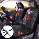 ▶ Fundas de Asiento de Coche Fundas para Asientos Traseros Funda para Volante Correa para Muñeca Posavasos Almohadilla de Reposabrazos Hombros (Estilo Mariposa Clásico)