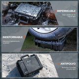 ▶ MALETIN DE HERRAMIENTAS /Maleta/Estuche/Case Impermeable con Espuma, Tamaño Interior 44x29x12 cm, Adecuado para laptop, electrónica y más