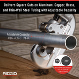 Tubos y cortador de conductos con perilla X-CEL, plata RIDGID 32920 Modelo 15 Alimentación de tornillo de 3/16" a 1-1/8"