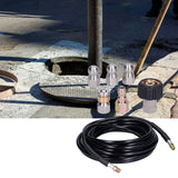 Chorro de Alcantarillado, incluye manguera de lavado a presión flexible resistente y 7 boquillas de gama alta y adaptadores, Manguera de 10 m de longitud para el mejor drenaje Jet NPT de