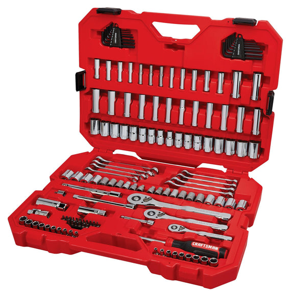 ▶ CRAFTSMAN Juego de herramientas mecánicas de 1/4 y 3/8 pulgadas, 135 piezas (CMMT12124)
