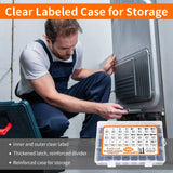 🔩 LAURALS 1800Pcs M2 M3 M4 M5 Metric Screw Assortment Kit, Grade 12.9 Alloy Steel Metric Bolt Assortment, Hex Socket Head Cap Machine Screws with Flat&Lock Washers, Nuts and Bolts Assortment Kit