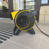 Ventilador de piso portátil de 3 velocidades con salida y cabezal giratorio para refrigeración en el hogar y cochera, secado y circulación de aire