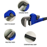 ▶ Juego de 4 Llaves Ajustables para Tubería de 8 pulgadas, 10 pulgadas, 12 pulgadas, 14 pulgadas, Llaves Para Tubo