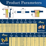 🔩 Vifmy - Kit de surtido de tuercas de remache métricas y SAE (420 unidades), m3 m4 m5 m6 m8 m10 m12#6-32#8-32#10-24 1/4"-20 5/16"-18 3/8"-16 UN. C Flat Head Rivnut Juego de tuercas de acero al carbono