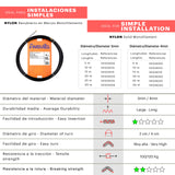 ▶ Guía jalacables | Abrazaderas fijas | monofilamento | Nailon | Color Negro | diámetro 3 mm | 5 Metros