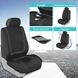 ▶Juego de Fundas de Asiento de Coche con Respaldo bajo y Reposacabezas Extraíble, Ajuste Universal, Lavable, Negro para SUV, Sedán, Furgoneta