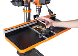 WEN DPA2513 - Mesa de prensa de taladro de 24 x 12 pulgadas con una valla ajustable y bloque de parada