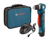 ▶ BOSCH Kit de taladro atornillador en ángulo recto, 3/8", iones de litio12 V máx., con (1) batería de alta capacidad y cargador